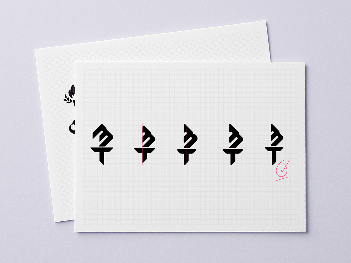 Digital Logo Sketches in a blank page