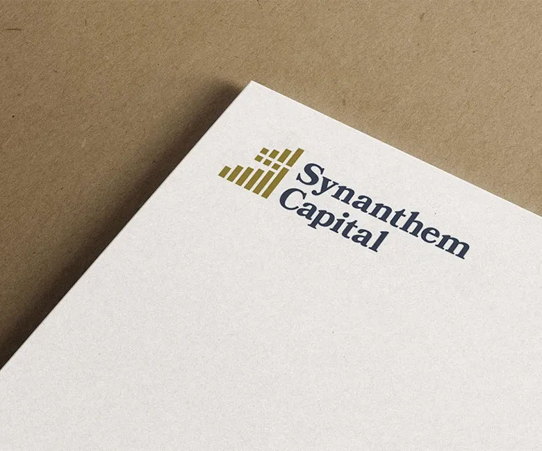 Stationery A4 Logo Stationery office over a beige background