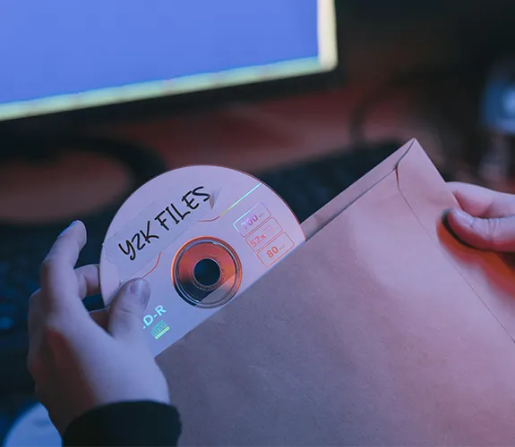 Symbolic Design Files Compact Disc in a folder